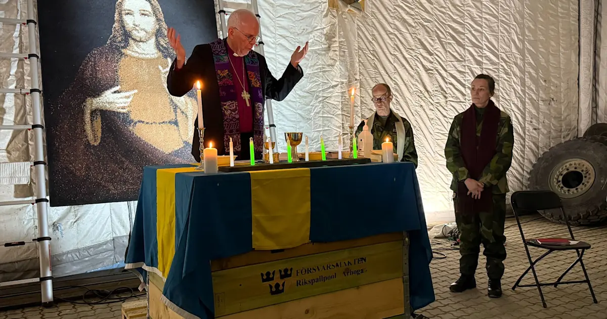 Ärkebiskopen besökte Camp Valdemar i Lettland