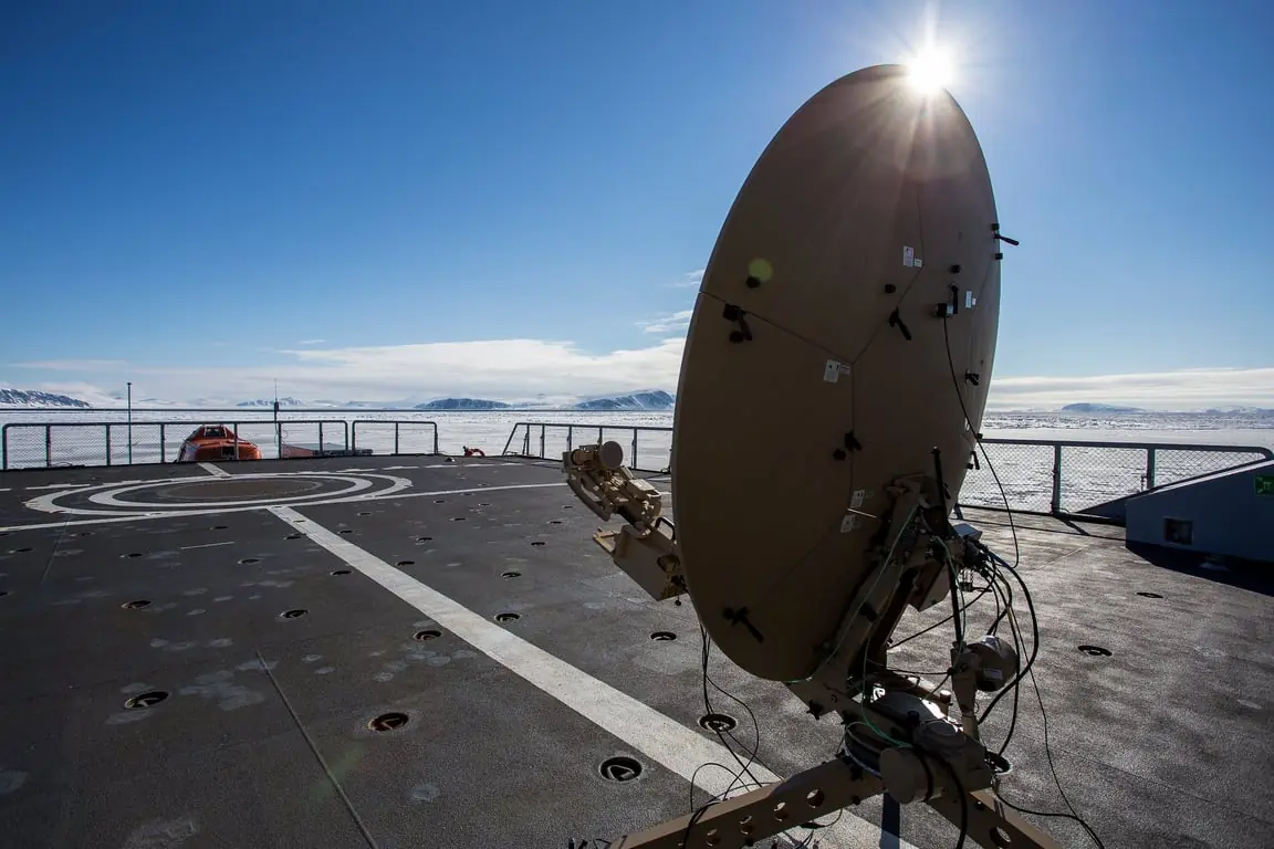 Satellitbild kopplad till Rheinmetalls och Space Norways samarbete om maritim rymdövervakning