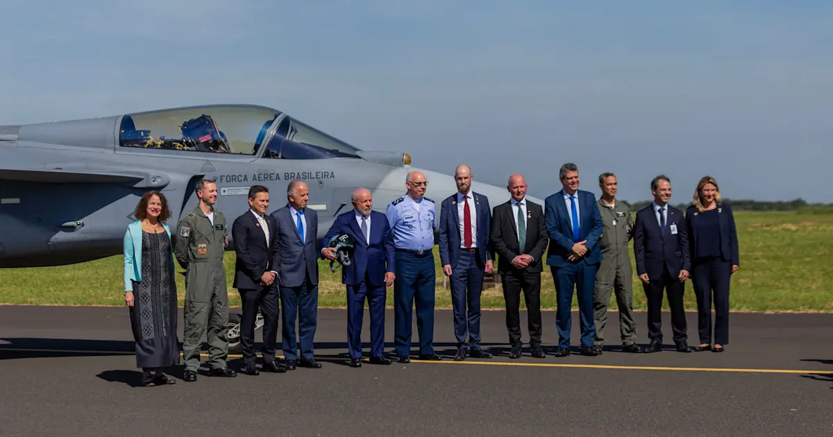 Lula da Silva och Carl-Oskar Bohlin inviger produktionslinje för Gripen E i Brasilien
