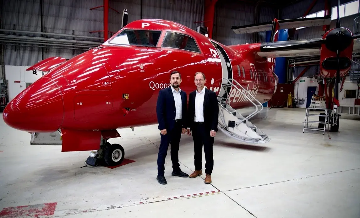 Air Greenland-flygplan i Nuuk