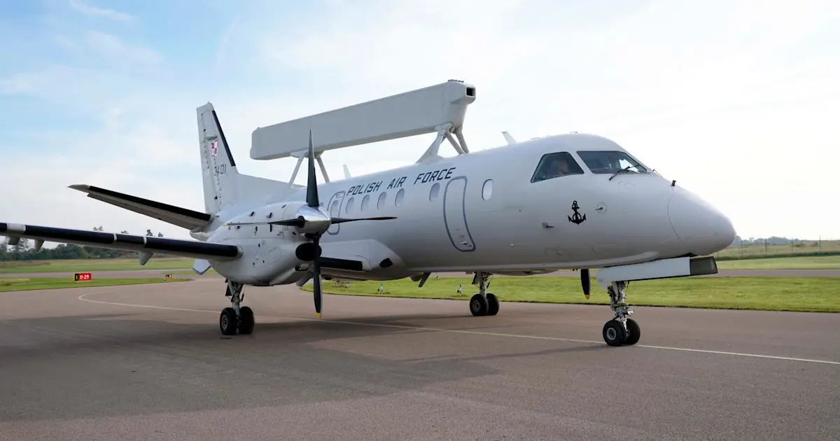 Saab visar upp Polens första 340 AEW radarspaningsflygplan